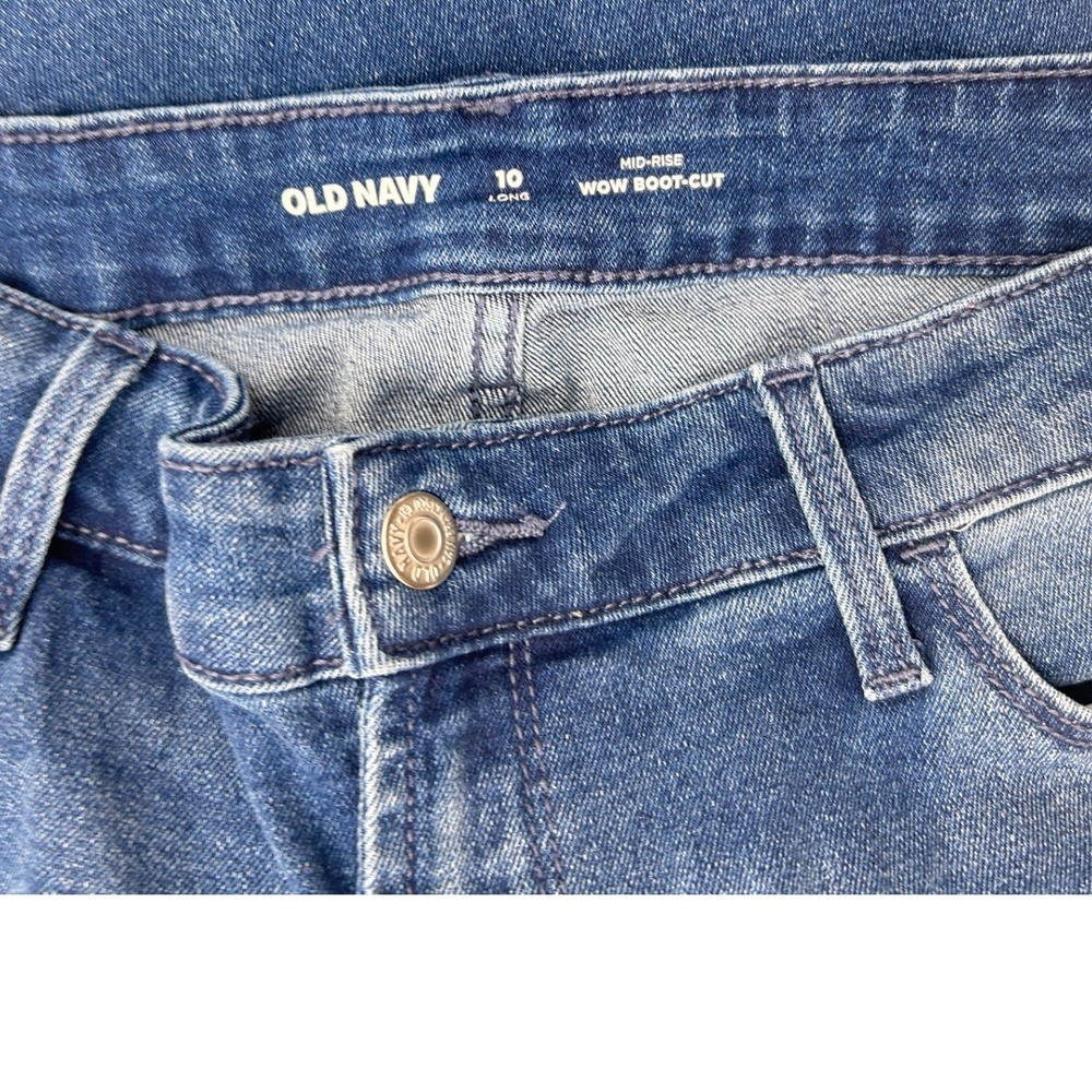 Old Navy WOW Mid-Rise Bootcut Jeans Women's Size 10 Medium Wash Denim - Picture 6 of 8